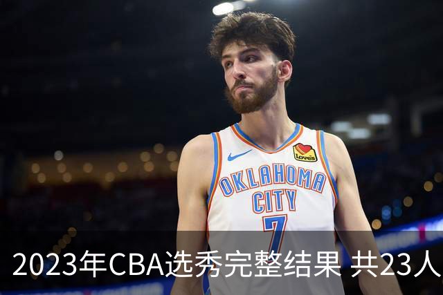 2023年CBA选秀完整结果 共23人被选中历史次高
